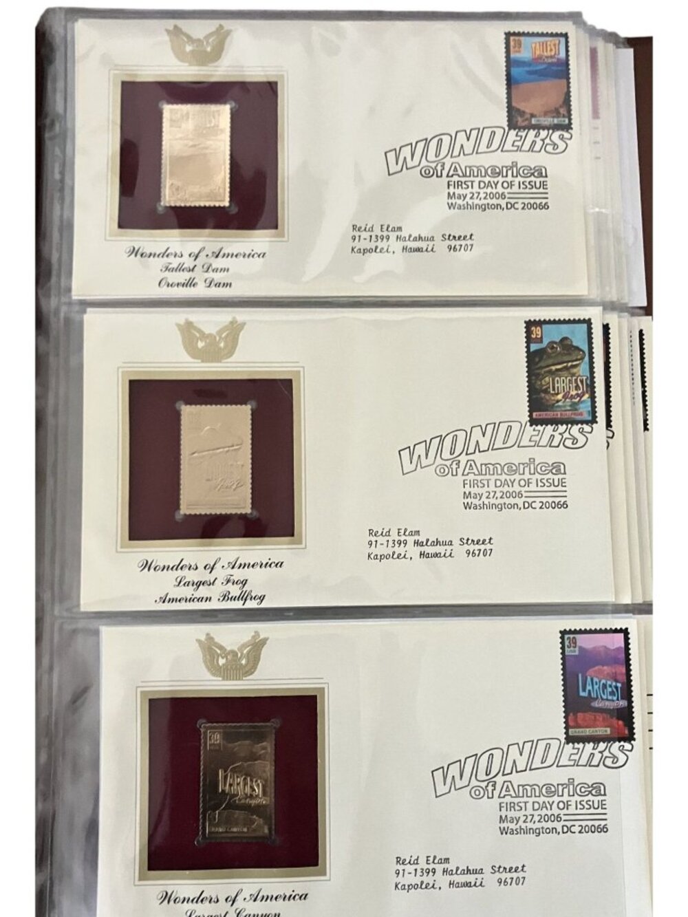 Wonders Of America First Day Of Issue Stamp Collection May 27 2006
